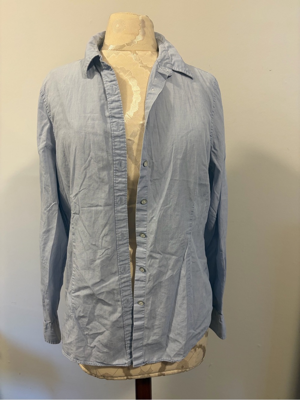Brooks Brothers Light Blue Women's Button-Front Blouse